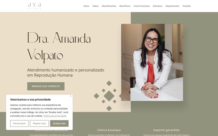 Screenshot of amandavolpato.com.br