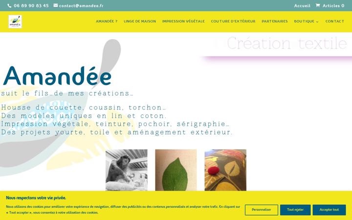 Captură de ecran a amandee.fr