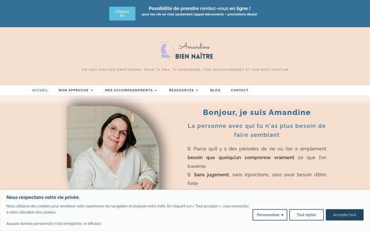 Screenshot di amandine-bien-naitre-doula.fr