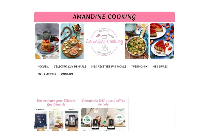 Screenshot of amandinecooking.com