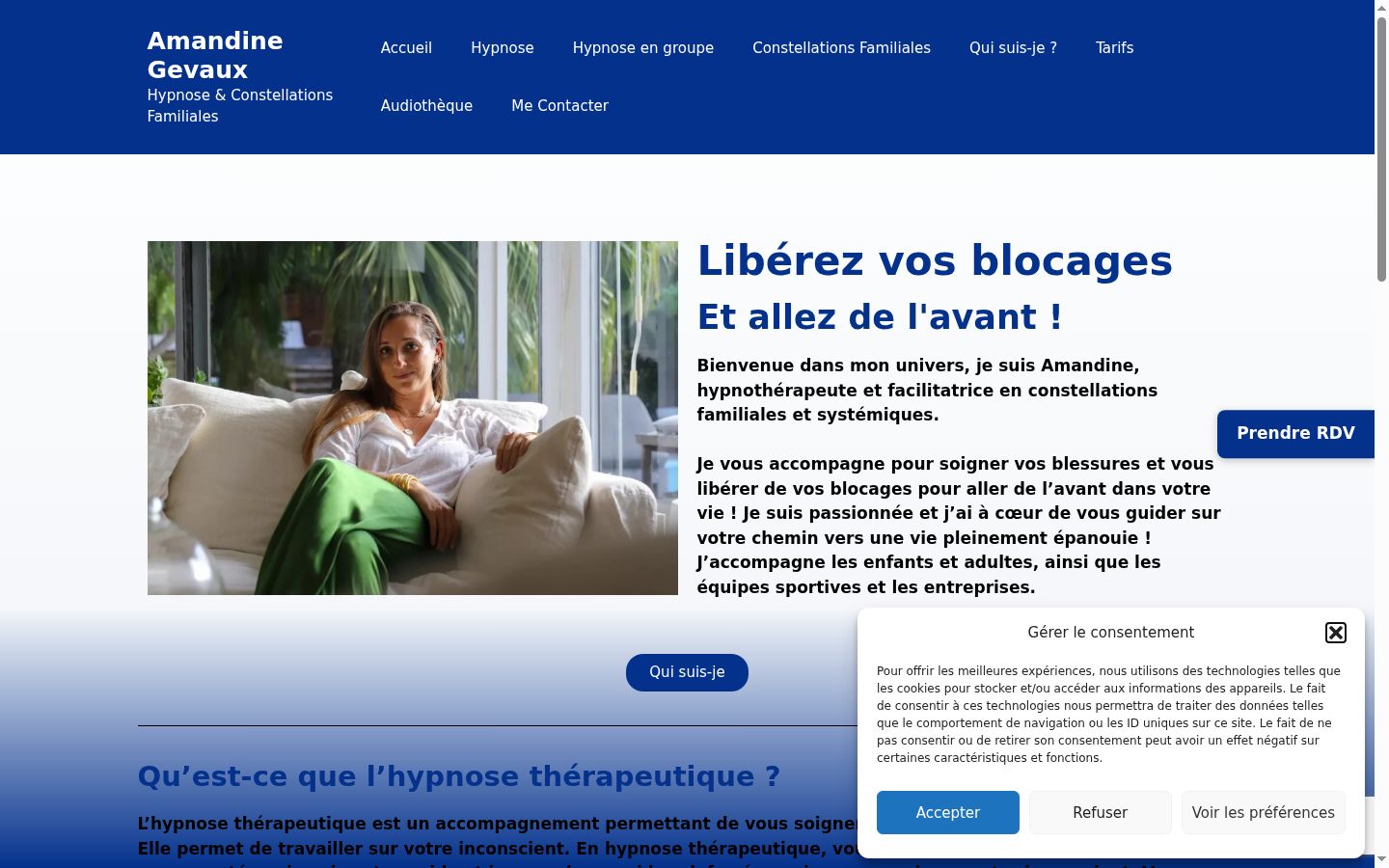 Screenshot del banner di consenso mostrato prima di qualsiasi interazione