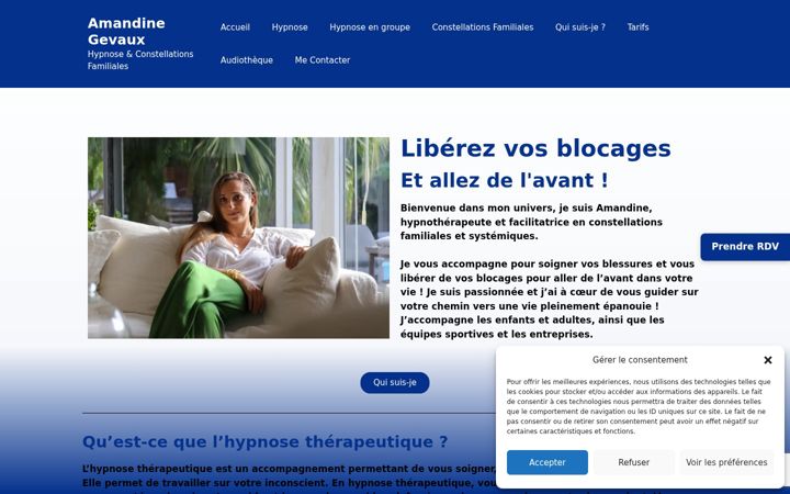 Screenshot di amandinegevaux.com