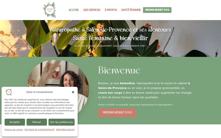 Skjámynd af amandinelopeznaturopathe.fr