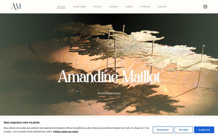 Snimka zaslona za amandinemaillot.fr