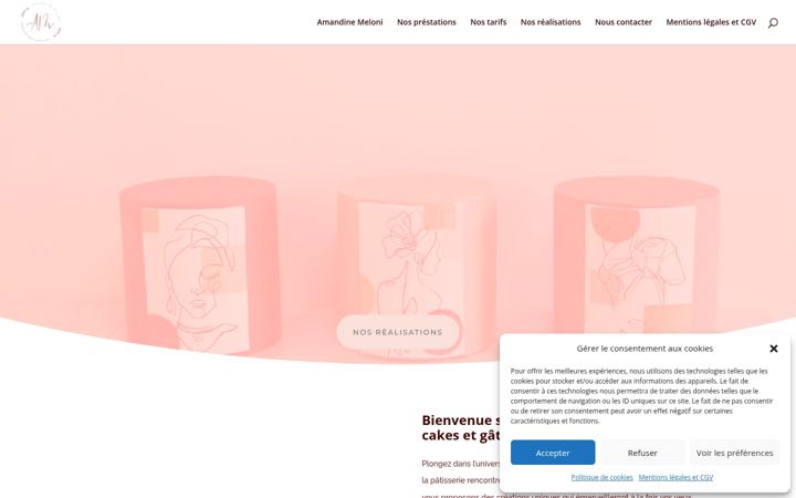 Screenshot of amandinemeloni.com