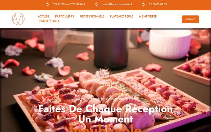 Screenshot of amandinetraiteur.fr