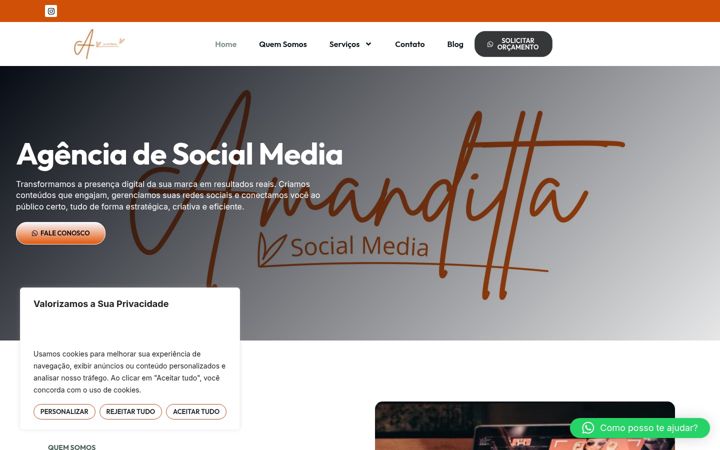 Screenshot of amandittasocialmedia.com