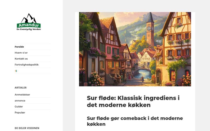 Screenshot of amandur.dk