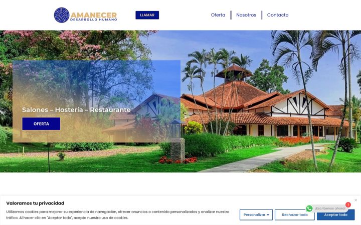 Screenshot of amanecer.com.co