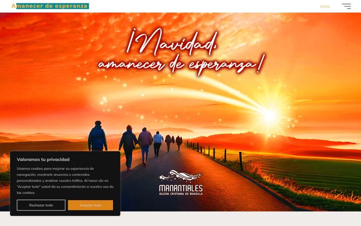 Screenshot of amanecerdeesperanza.es