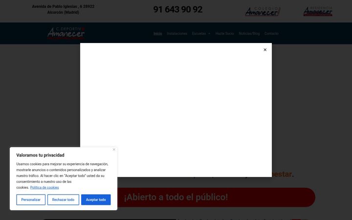 Screenshot of amanecerdeportivo.com