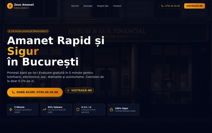 Screenshot of amanet-bucuresti-zeus.ro