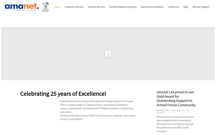 Screenshot ta' amanet.co.uk