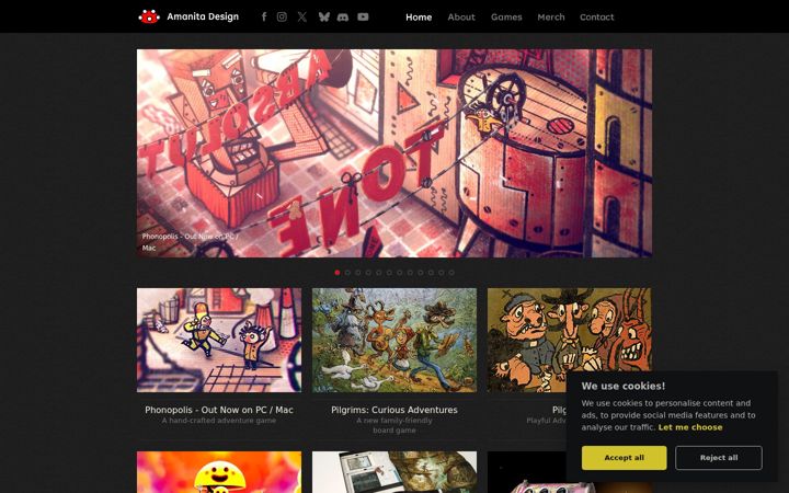 Screenshot of amanita-design.net