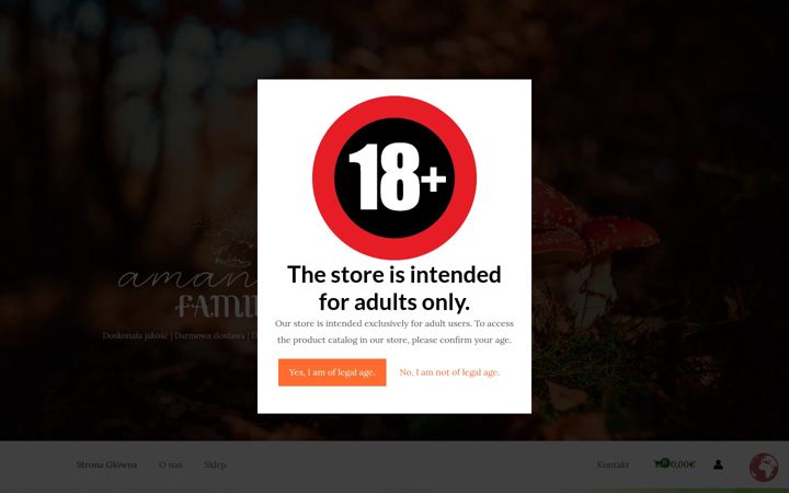Screenshot of amanitafamily.com
