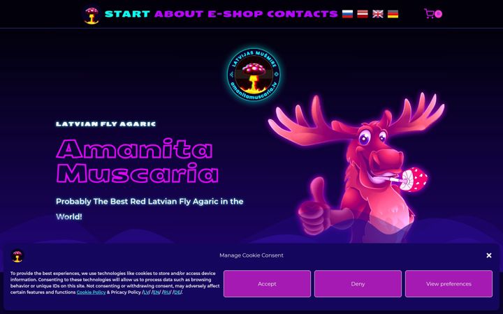 Screenshot of amanitamuscaria.lv