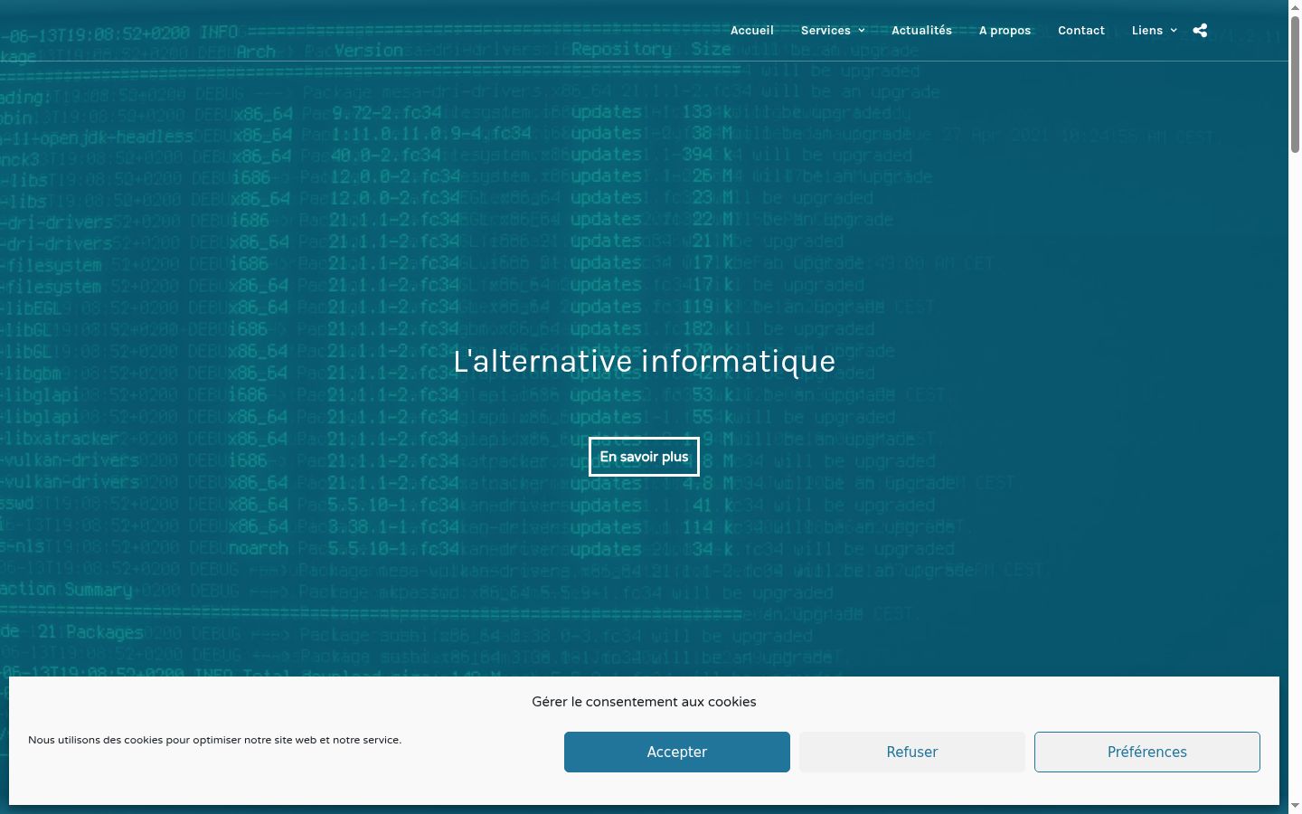 Screenshot of the consent banner shown before any interaction