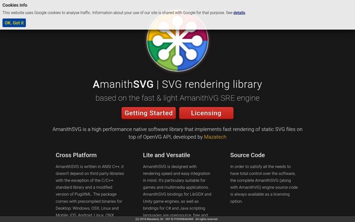 Screenshot of amanithsvg.com