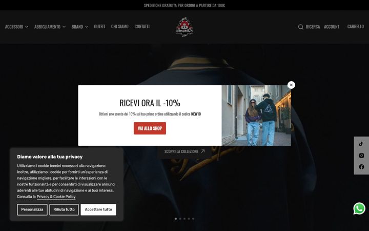 Screenshot of amanitoshop.it