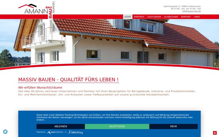 Screenshot of amann-bau.com