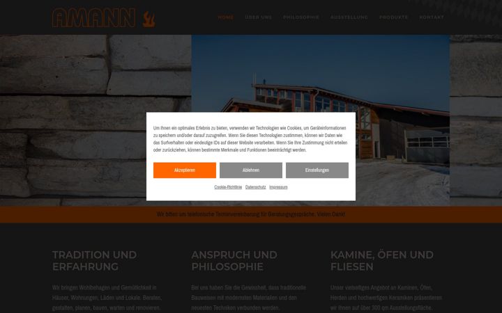 Képernyőkép: amann-kachelofen.de