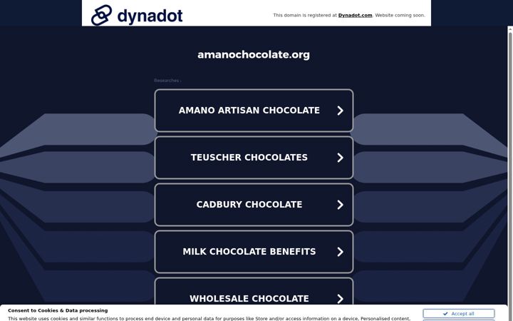 Screenshot of amanochocolate.org