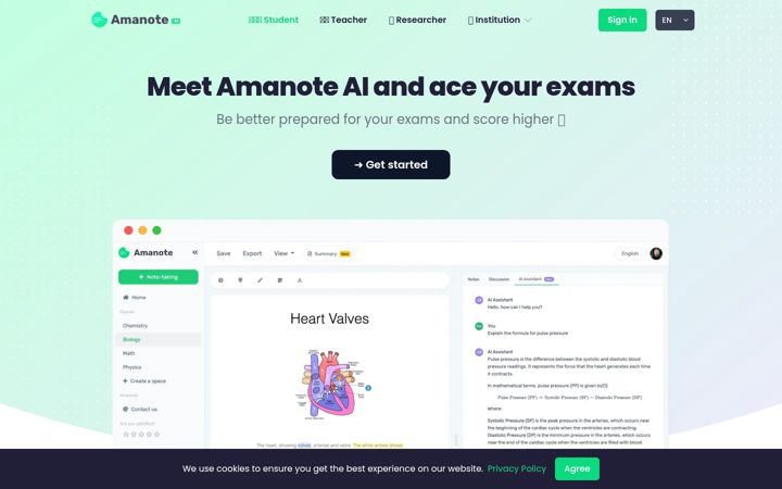 Screenshot of amanote.com