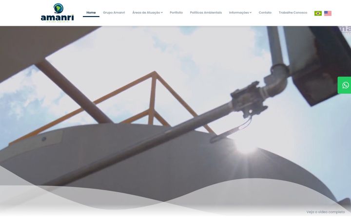 Screenshot of amanriambiental.com.br