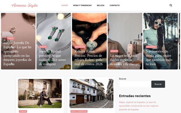 Screenshot of amansstyle.com