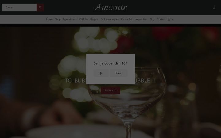 Screenshot of amante.be