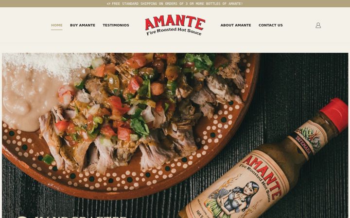 Captura de pantalla de amantehotsauce.com