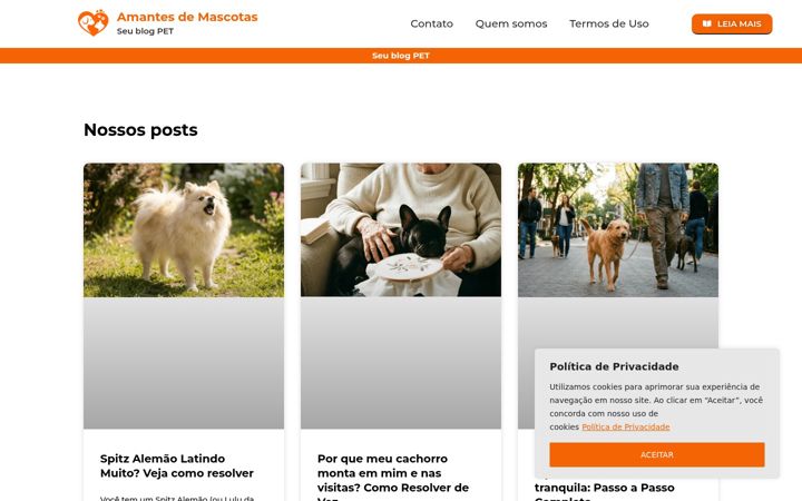 Captura de pantalla de amantesdemascotas.com