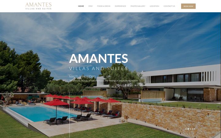 Screenshot of amantesvillassuites.com