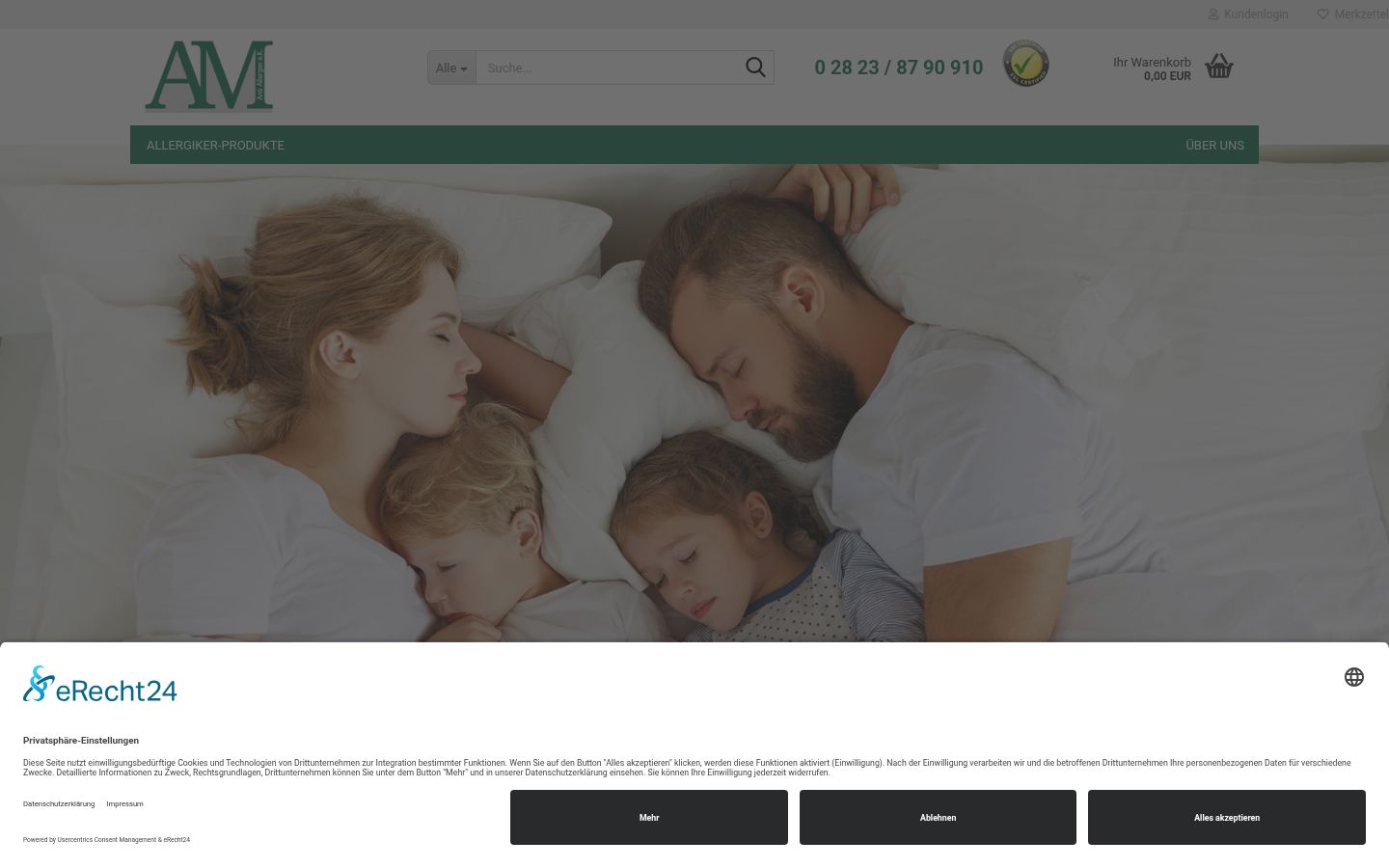 Captura de pantalla del banner de consentimiento mostrado antes de cualquier interacción