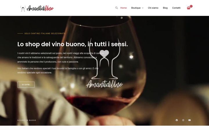 Screenshot of amantidivino.it