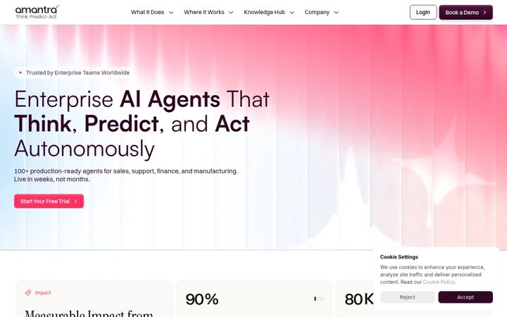 Screenshot of amantra.ai