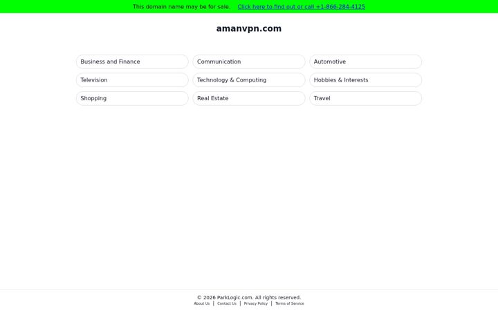 Kuvakaappaus sivustosta amanvpn.com
