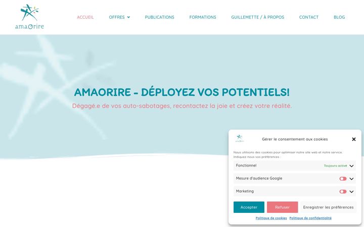 Kuvakaappaus sivustosta amaorire.com