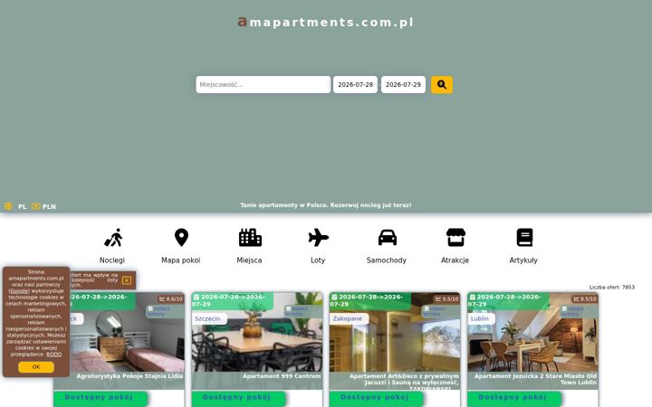 Screenshot of amapartments.com.pl