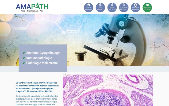 Screenshot of amapath.fr
