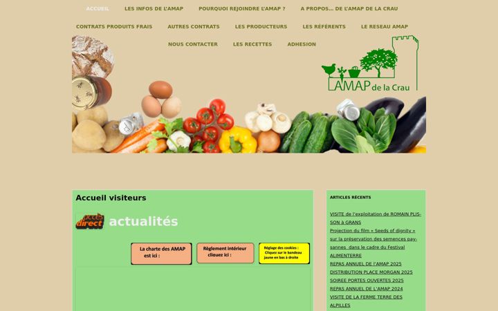 Screenshot of amapdelacrau.fr
