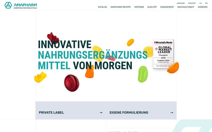 Screenshot of amapharm.de