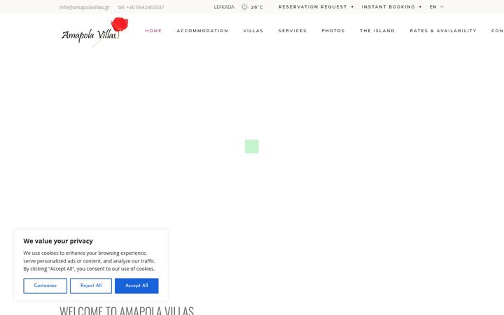 Screenshot of amapolavillas.gr