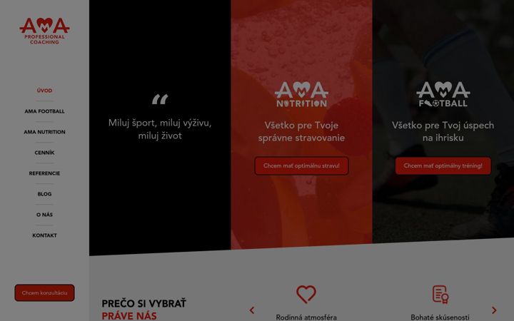 Screenshot of amaprocoaching.sk