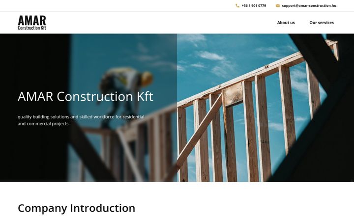 Screenshot of amar-construction.hu
