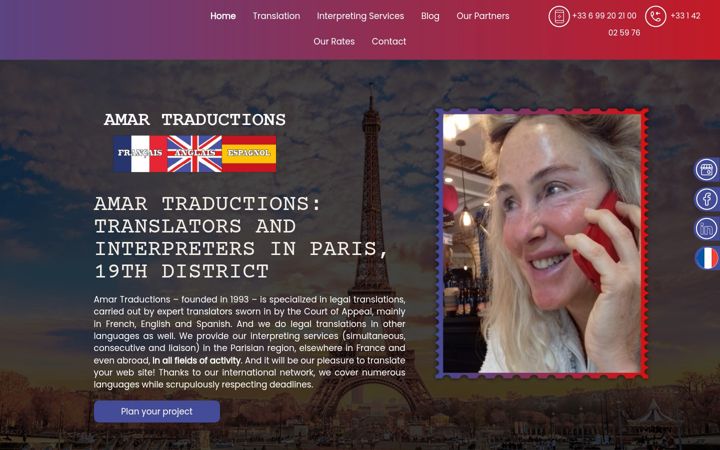 Screenshot of amar-traductions.com