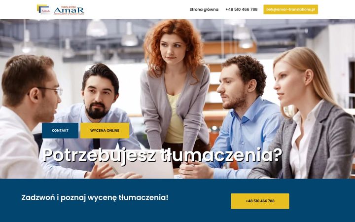 Snímek obrazovky amar-translations.eu