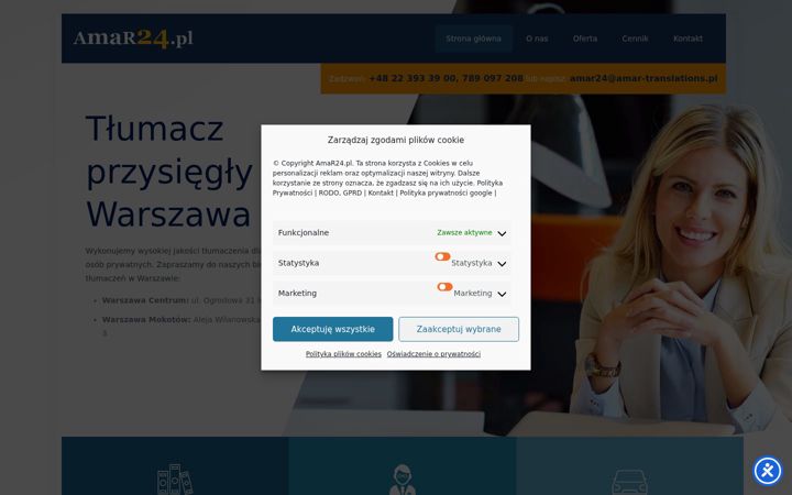 Screenshot of amar24.pl