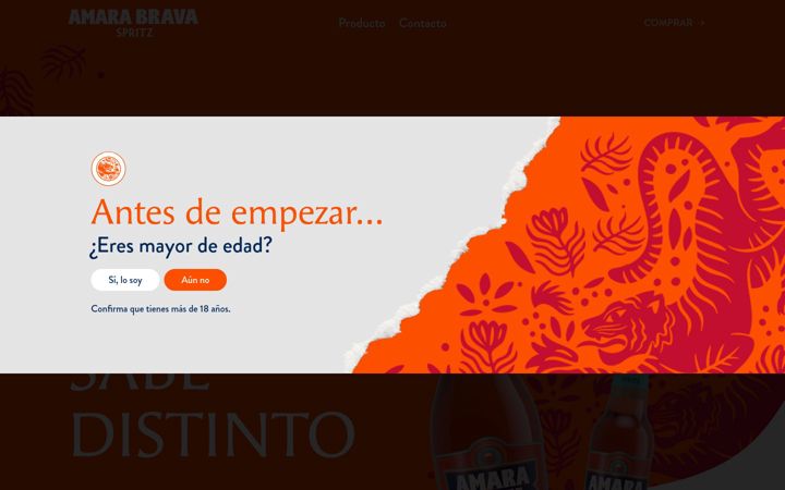 Screenshot of amarabravaspritz.com