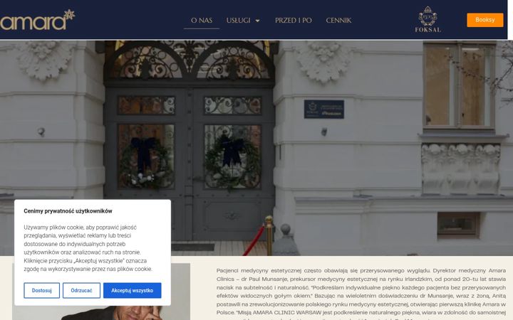 Zrzut ekranu amaraclinics.pl